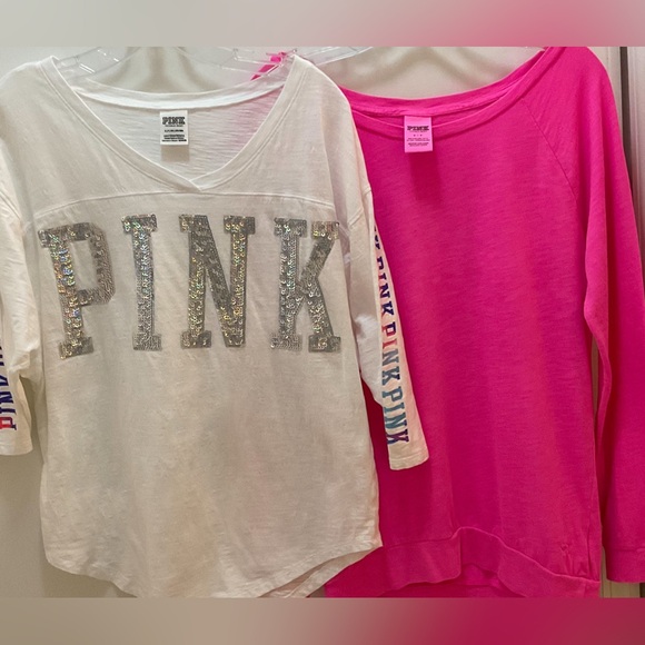 Pink VS Tops with Bling in Size S - Picture 1 of 4